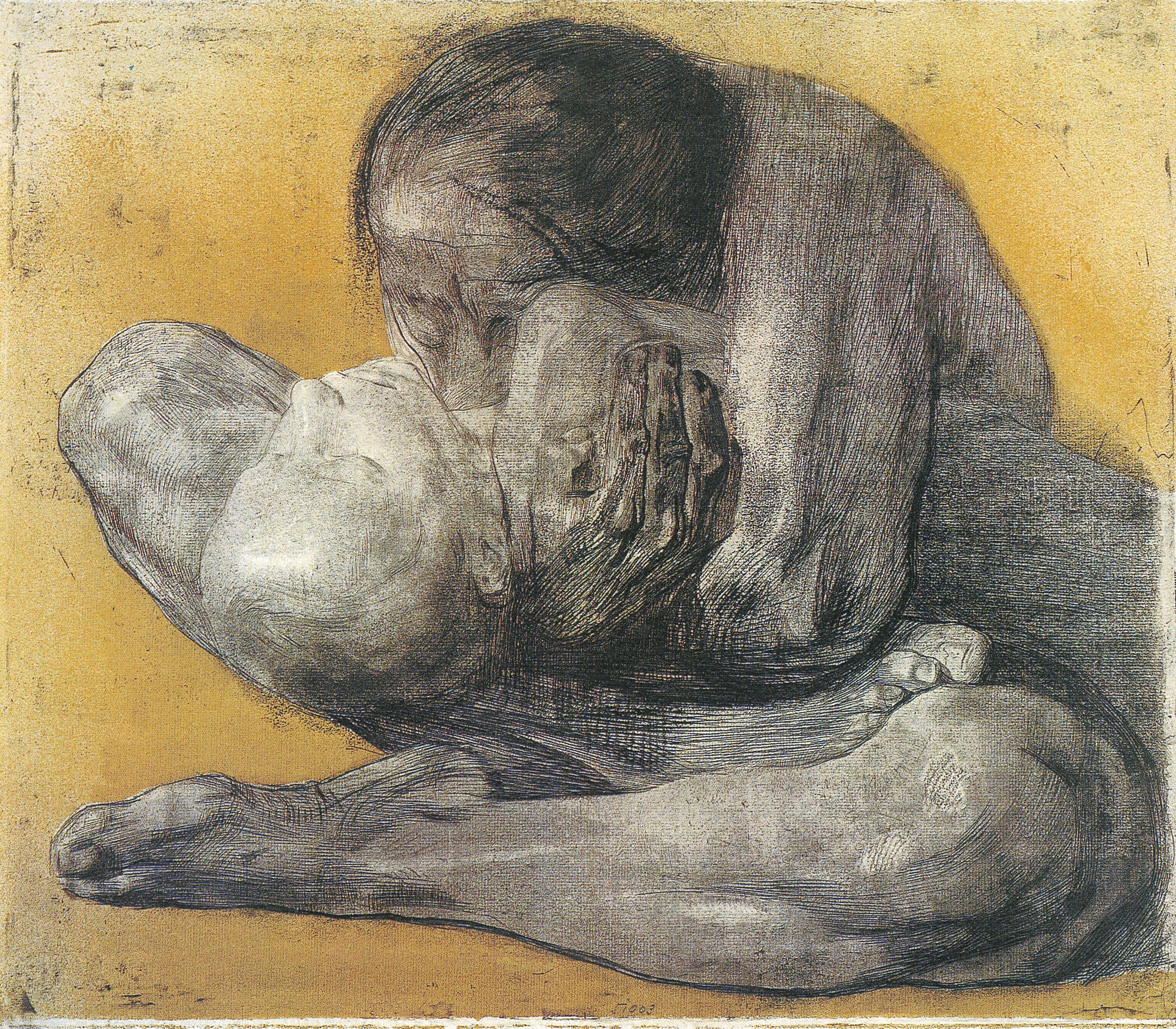 "Woman with Dead Child" by        Kathe Kollwitz
